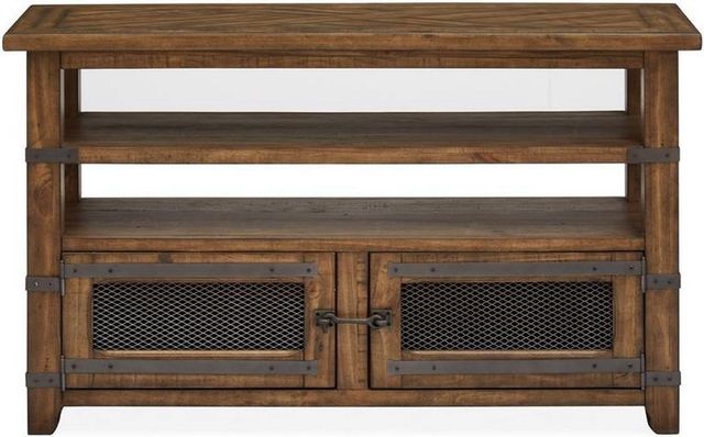 Magnussen Home® Chesterfield Farmhouse Timber Rectangular Sofa Table-0