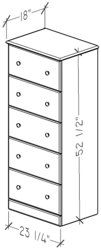 Perdue Woodworks 12,000 Essential Brown 32" 4-Drawer Chest-2
