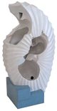 A & B Home Blue/White Abstract Water Outdoor Fountain-1