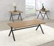 Coaster® Colmar 3-Piece Golden Oak/Gunmetal Occasional Table Set-3