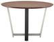 Armen Living Joana Walnut Dining Table with Black/Stainless Steel Base-1