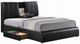ACME Furniture Kofi Black Upholstered Eastern King Panel Storage Bed-1
