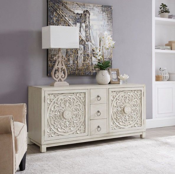 Liberty Furniture Sundance Antique Linen Accent Cabinet-1