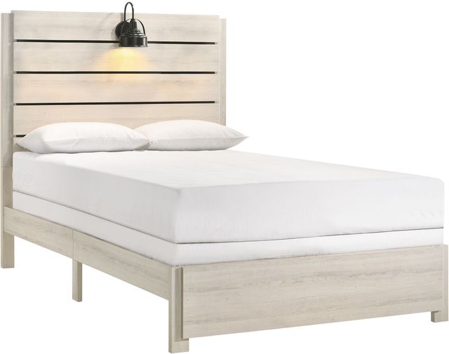 Crown Mark Carter White Full Panel Bed-0