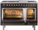 Ilve® Nostalgie II Series 48" Glossy Black Pro Style Dual Fuel Range-1