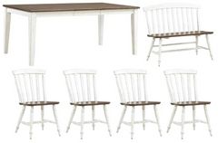 Liberty Furniture Al Fresco 6-Piece Graphite/Whitestone Dining Table Set