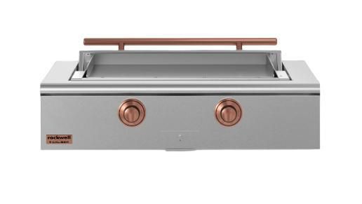 Caliber™ Rockwell Social 42" Stainless Steel Built-In Natural Gas Outdoor Griddle with Copper Hardware-0