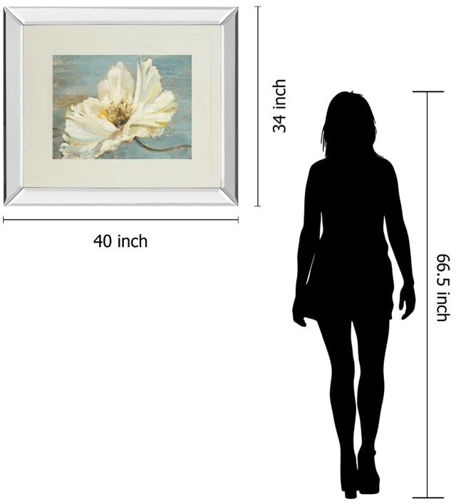 Classy Art White Peony by Patricia Pinto Mirror Framed Wall Art-2