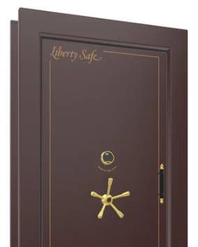 Liberty Safe Burgundy Marble In-Swing Left Hinge Electronic Vault Door-1