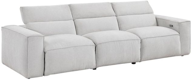 Homelegance® Phoebe Light Gray Power Double Reclining Sofa with Power Headrests-4