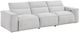 Homelegance® Phoebe Light Gray Power Double Reclining Sofa with Power Headrests-4