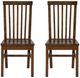 Linon Tory 2-Piece Walnut Dining Chair Set-3
