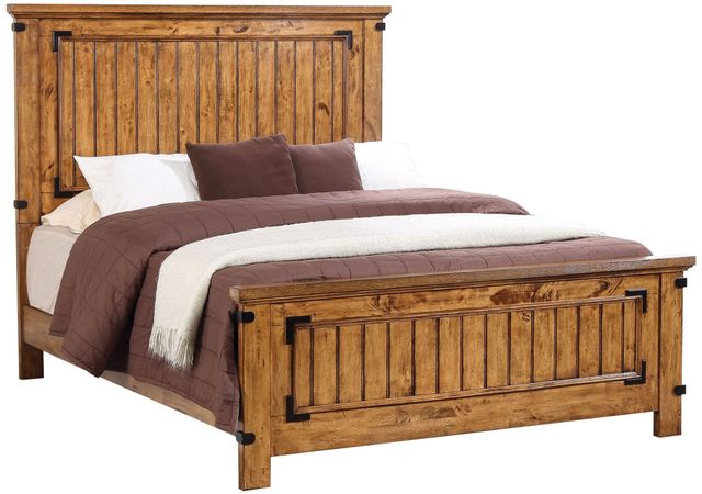 Coaster® Brenner 5-Piece Rustic Honey Queen Panel Bedroom Set-1