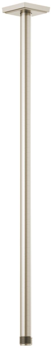 Brizo Essential™ Brilliance® Brushed Nickel Ceiling Mount Shower Arm and Square Flange-0