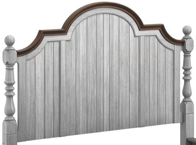 Flexsteel® Plymouth® Distressed Graywash California King Panel Bed-2