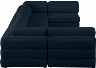 Meridian Furniture Beckham 6-Piece Navy Modular Sectional Sofa Set-2