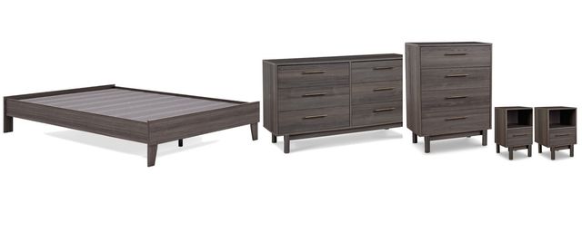 Signature Design by Ashley® Brymont 5-Piece Dark Gray Full Platform Bed Set-0