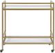 Olliix by Martha Stewart Antique Gold Lionel Two Tier Bar Cart on Wheels-1