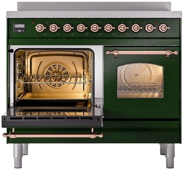Ilve® Nostalgie II Series 40" Emerald Green Pro Style Induction Range-2