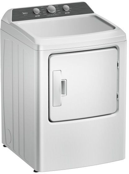 Midea® 7.0 Cu. Ft. White Front Load Gas Dryer-1