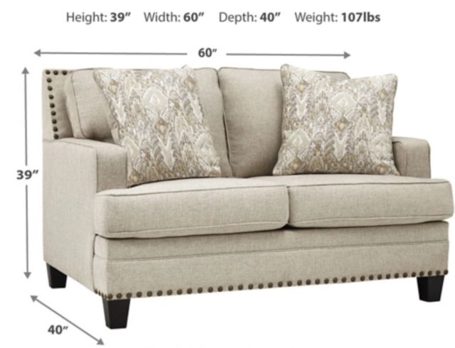Benchcraft® Claredon Linen Loveseat-2