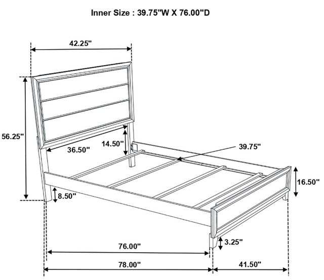 Coaster® Watson 5-Piece Gray Oak Twin Bedroom Set-2