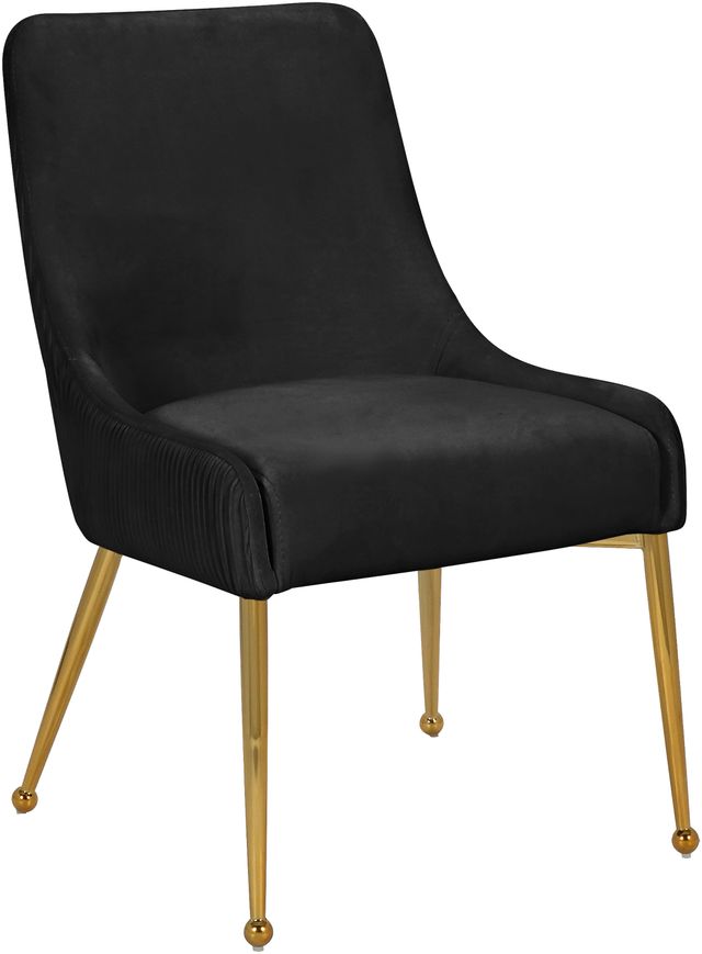 Meridian Furniture Ace Black/Gold Velvet Dining Chair-0