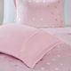 Olliix by Mi Zone Rosalie Pink and Silver Twin/Twin XL Metallic Printed Plush Comforter Set-4