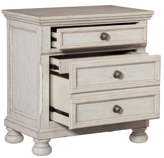Homelegance® Bethel Wire Brushed White Nightstand-3