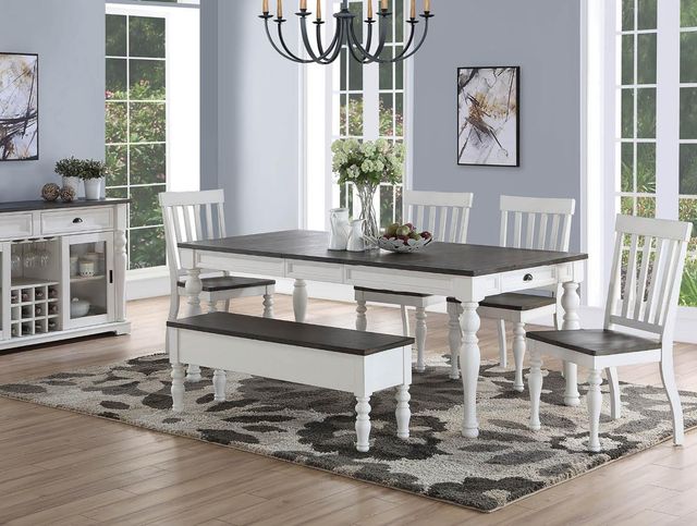 Steve Silver Co. Joanna 7-Piece Dark Mocha/Ivory Dining Set-1