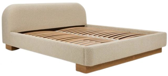 American Leather® Customizable Castiel Fabric King Upholstered Panel Bed-1