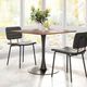 Zuo® Modern Molly Brown Dining Table with Black Base-4