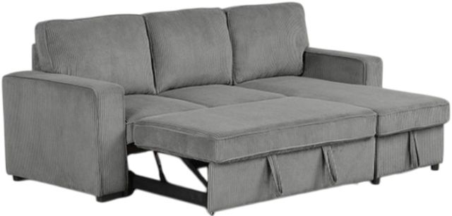 Furniture of America® Yves 2-Piece Dark Gray L-Shape Sectional-3
