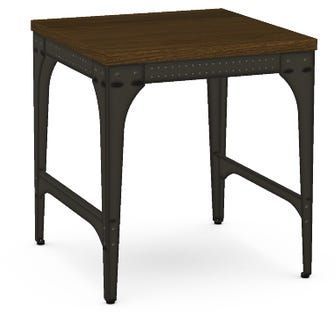 Amisco Customizable Elwood Walnut Veneer End Table-0
