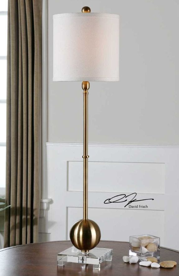 Uttermost® Laton Brushed Brass Buffet Lamp-1