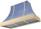 AGA Cascade 48" Carnaby Blue Wall Mounted Range Hood  with Polished Brass Trim-0