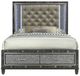 New Classic® Home Furnishings Radiance Black Pearl Queen Panel Storage Bed-2