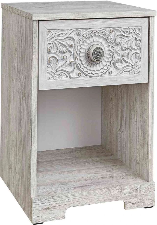 Signature Design by Ashley® Paxberry Whitewash 1-Drawer Nightstand-0