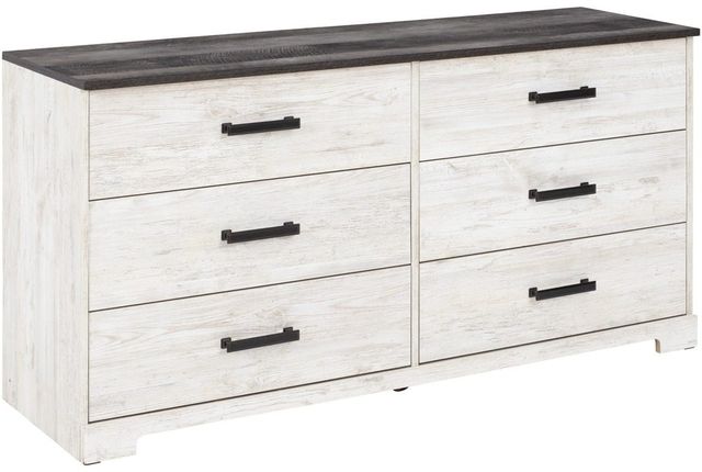 Signature Design by Ashley Shawburn Charcoal Gray/Whitewash Dresser |  Sav-Mart