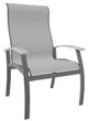 Telescope Casual Belle Isle Abalone/Graphite Aluminum/Fabric Outdoor Sling Supreme Arm Chair with Laguna Rustic Polymer Arm Accent-0
