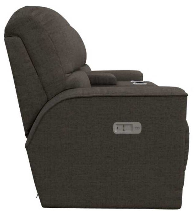 La-Z-Boy® Cade Smoke Power Reclining Loveseat with Console, Headrest, and Lumbar-3