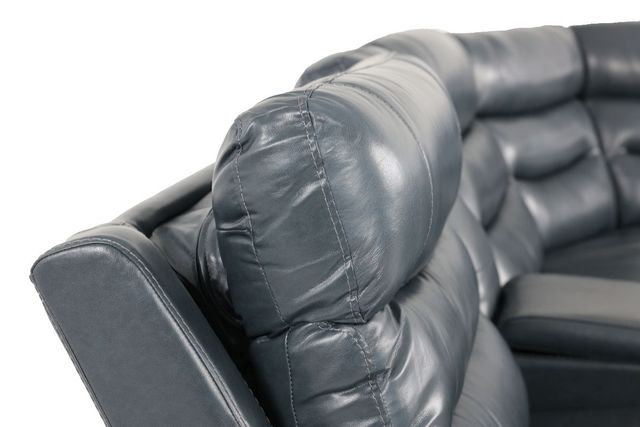 ITEM #: 75740  Wave 6-Piece Navy Leather Power Reclining Sectional with Headrest-3