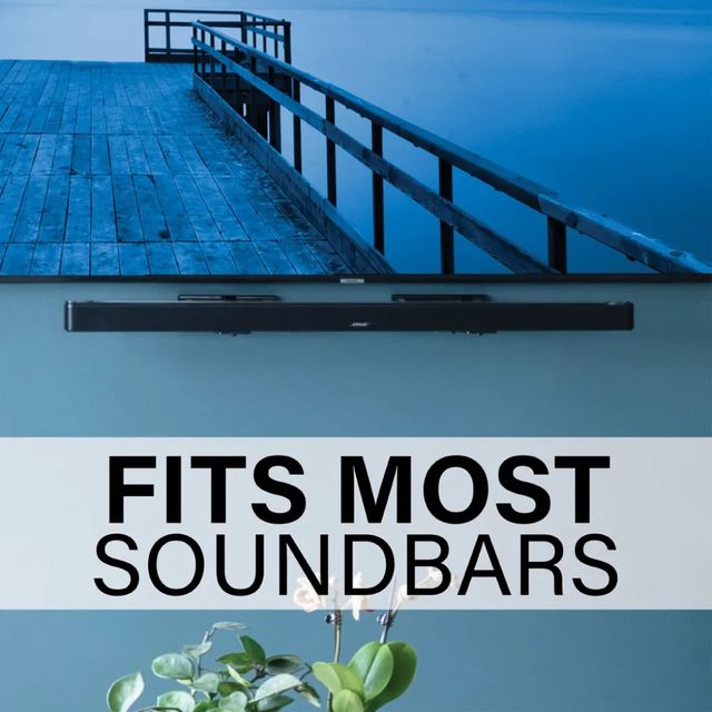 Sanus® Black Universal Extendable Soundbar Wall Mount-3