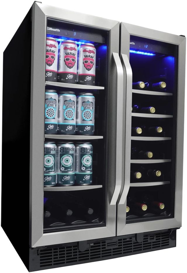 Silhouette® Emmental 24" 5.1 Cu. Ft. Stainless Steel Built-In Beverage Center-2