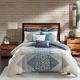 Olliix by INK+IVY 3 Piece Blue Full/Queen Nova Duvet Cover Mini Set-2