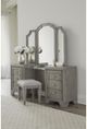 Mazin Furniture Colchester Driftwood Gray Vanity Stool-4