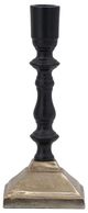 A & B Home Black/Gold Tone Taper Candle Holder-1