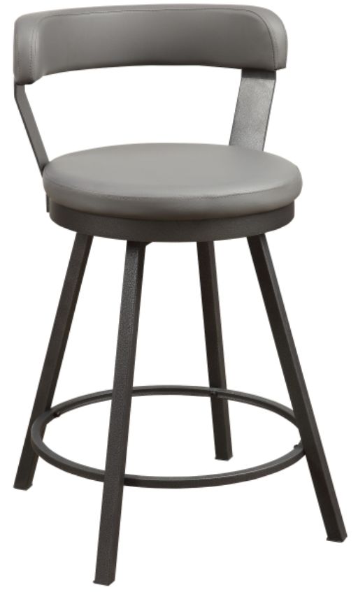 Homelegance® Appert Dark Gray/Gray Swivel Counter Height Chair-0