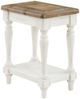 Winners Only® Augusta Rustic Brown 14" Chair Side Table with White Base-0