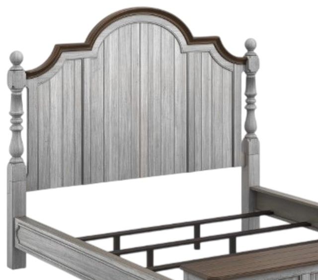 Flexsteel® Plymouth® Distressed Graywash California King Storage Bed-2